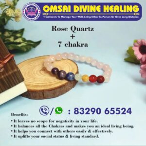 Rose Quartz + 7 chakra Bracelet